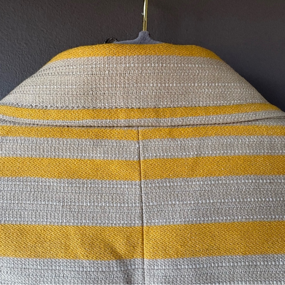 NWOT Women’s Talbots Yellow & Khaki Striped Blazer - SIZE 10 - Picture 7 of 16